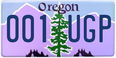 OR license plate 001UGP