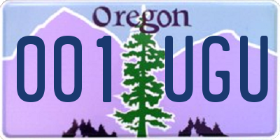 OR license plate 001UGU