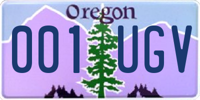 OR license plate 001UGV