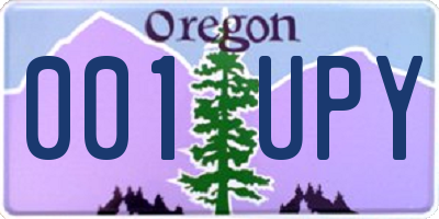 OR license plate 001UPY