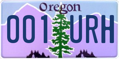 OR license plate 001URH