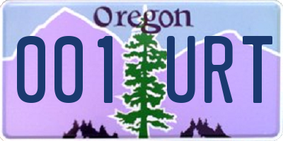 OR license plate 001URT