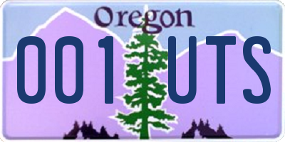 OR license plate 001UTS