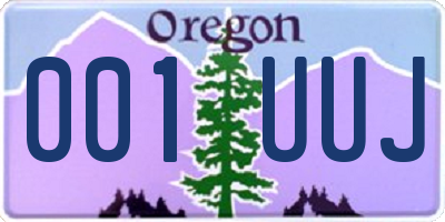 OR license plate 001UUJ