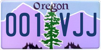 OR license plate 001VJJ