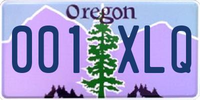 OR license plate 001XLQ