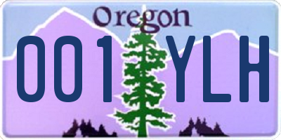 OR license plate 001YLH