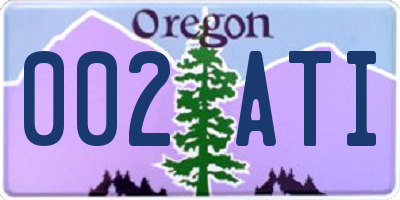 OR license plate 002ATI