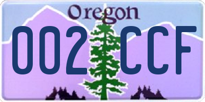 OR license plate 002CCF