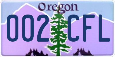 OR license plate 002CFL