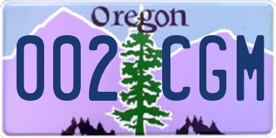 OR license plate 002CGM