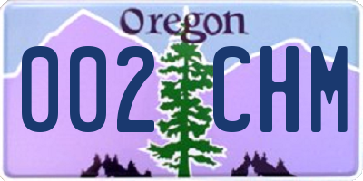 OR license plate 002CHM