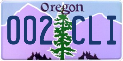 OR license plate 002CLI