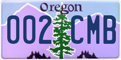 OR license plate 002CMB