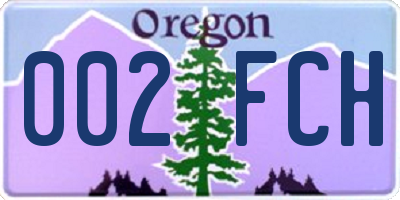 OR license plate 002FCH