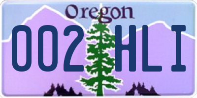 OR license plate 002HLI