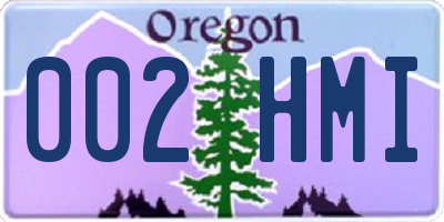 OR license plate 002HMI