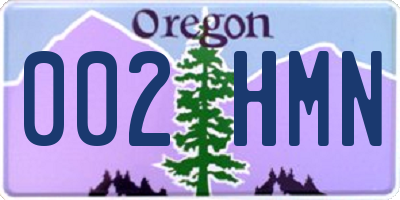 OR license plate 002HMN