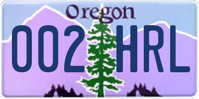 OR license plate 002HRL