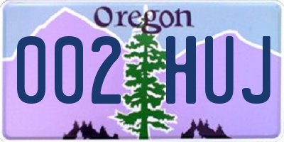 OR license plate 002HUJ