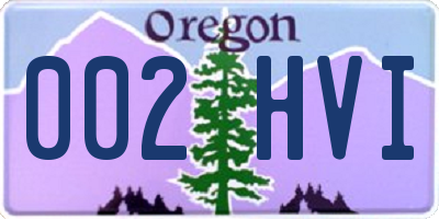 OR license plate 002HVI