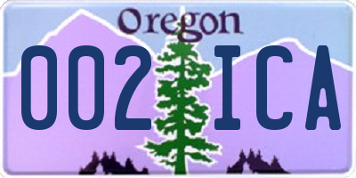 OR license plate 002ICA