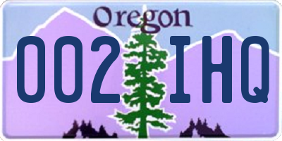 OR license plate 002IHQ