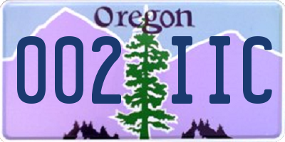 OR license plate 002IIC