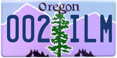 OR license plate 002ILM