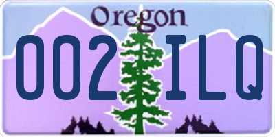 OR license plate 002ILQ