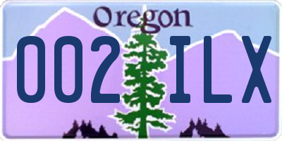 OR license plate 002ILX
