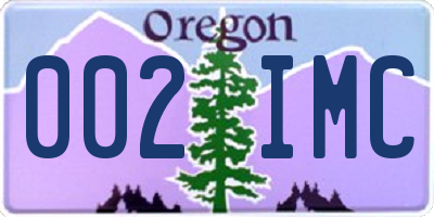 OR license plate 002IMC