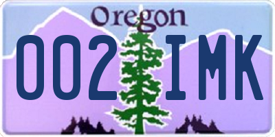 OR license plate 002IMK