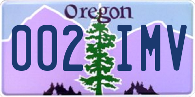 OR license plate 002IMV