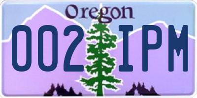 OR license plate 002IPM