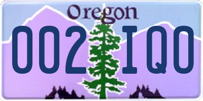 OR license plate 002IQO