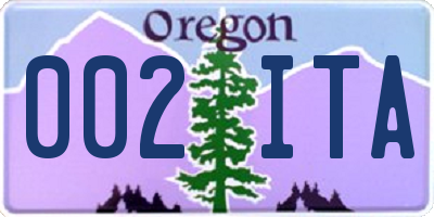 OR license plate 002ITA