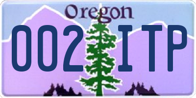 OR license plate 002ITP