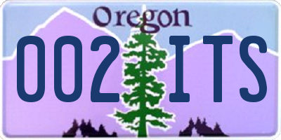 OR license plate 002ITS