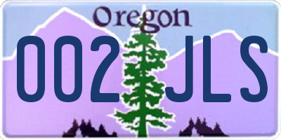 OR license plate 002JLS