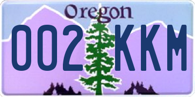OR license plate 002KKM