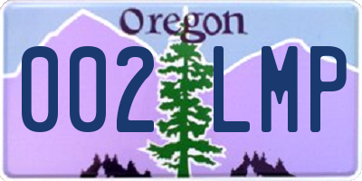 OR license plate 002LMP