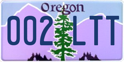 OR license plate 002LTT