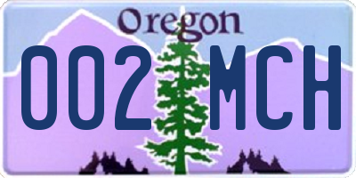 OR license plate 002MCH
