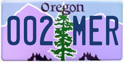 OR license plate 002MER