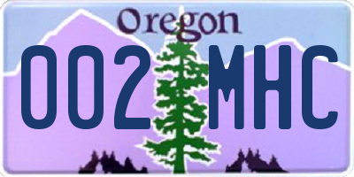 OR license plate 002MHC