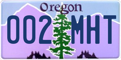 OR license plate 002MHT