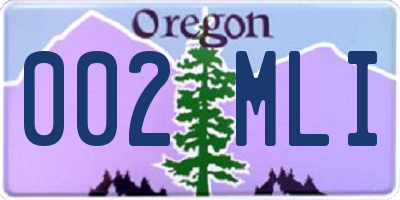 OR license plate 002MLI
