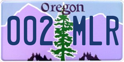 OR license plate 002MLR