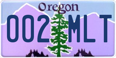 OR license plate 002MLT